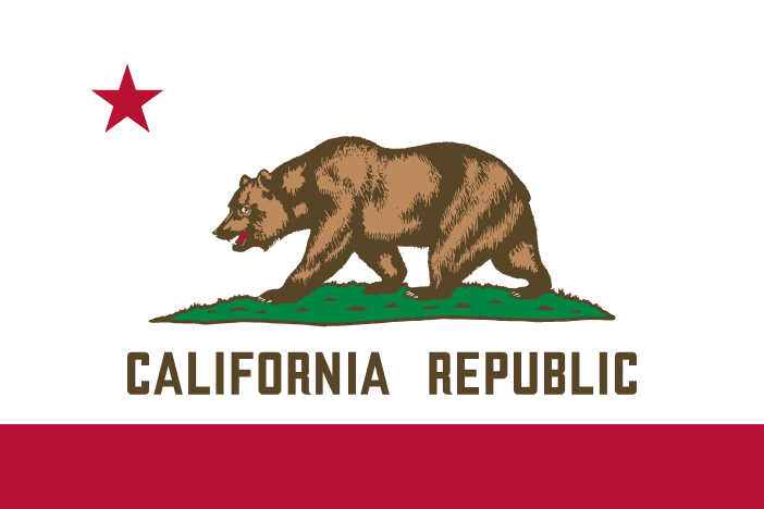 CALIFORNIA STATE FLAG - POLEHEM PLAIN