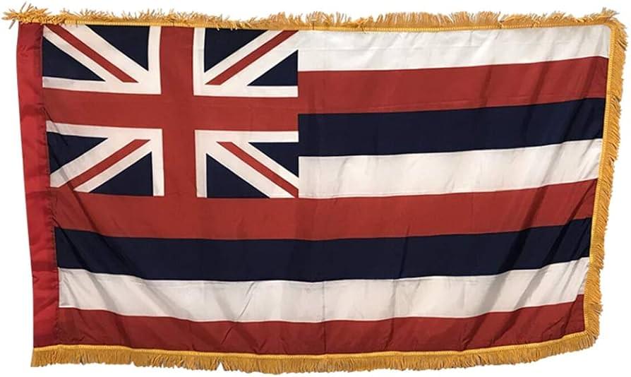 HAWAII STATE FLAG - POLEHEM FRINGE - Image 2