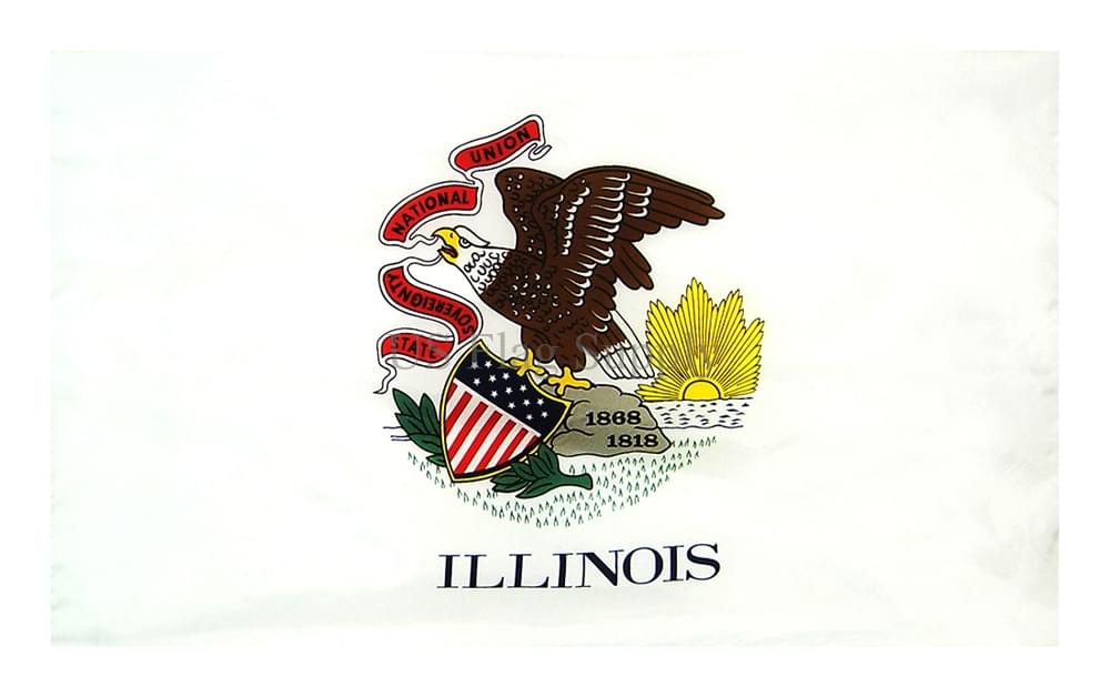 ILLINOIS STATE FLAG - POLEHEM PLAIN - Image 2